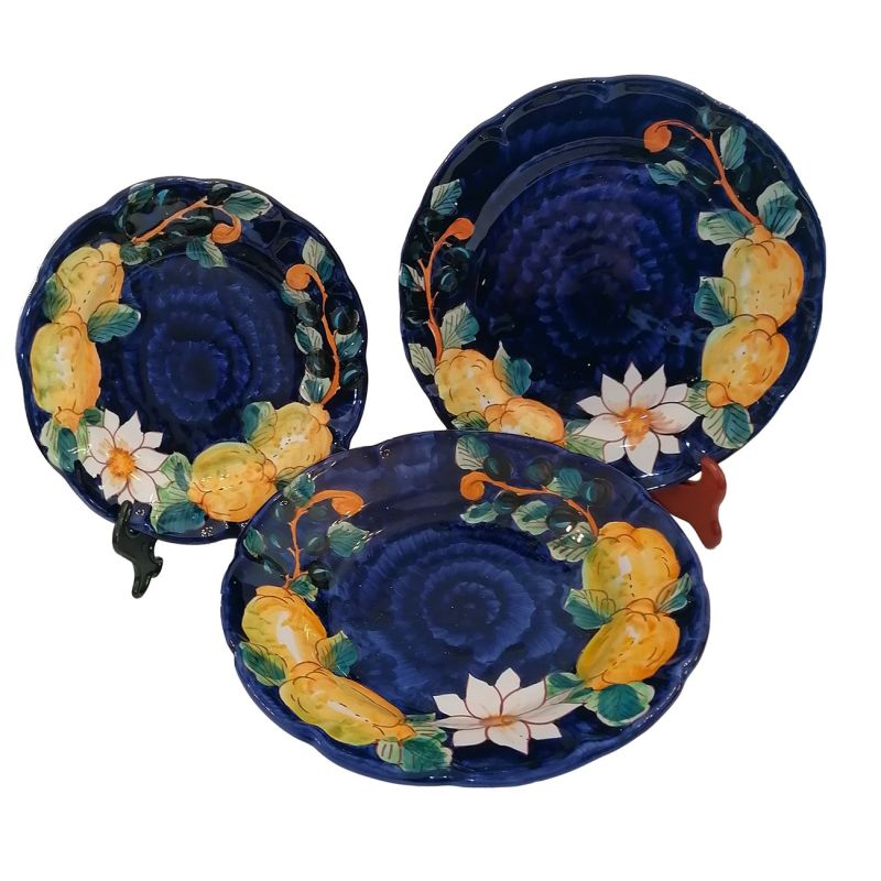 Dishes, Plates Flowers line, handpainted in Vietri ceramic