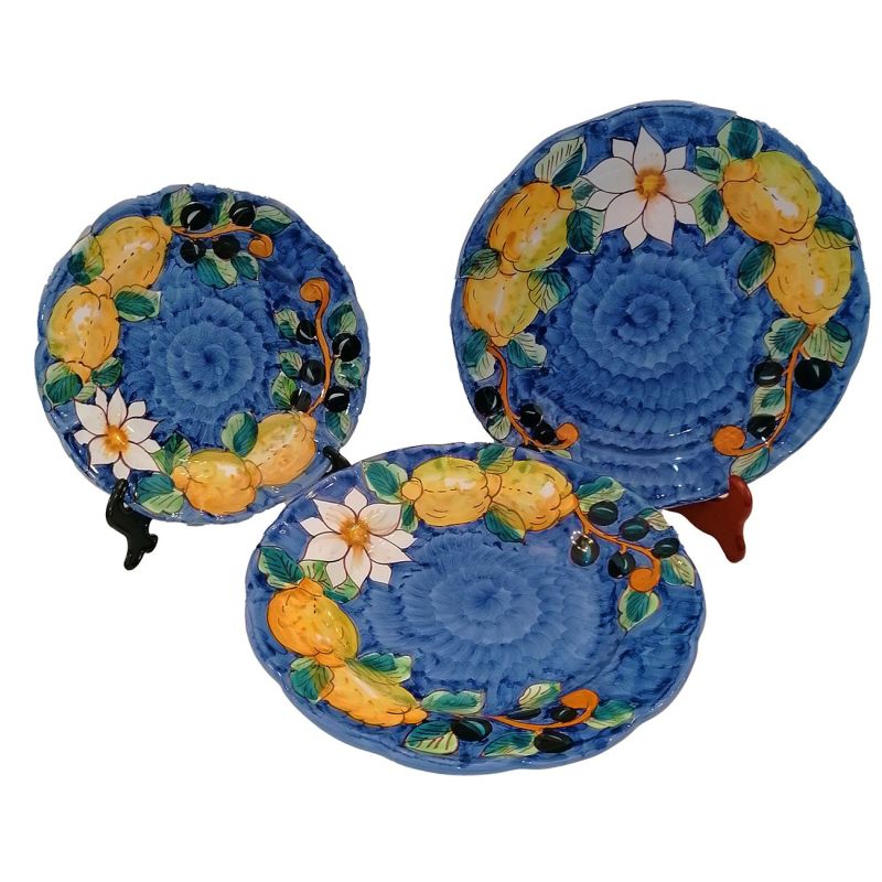 Dishes, Plates Flowers line, handpainted in Vietri ceramic