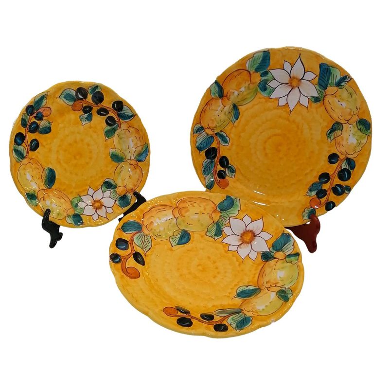 Piatti linea Limoni e Olive in ceramica vietrese