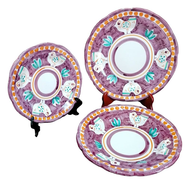 Assiettes de service en céramique Vietri, 18...