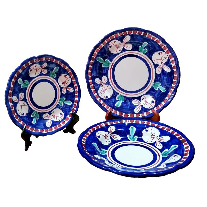 Assiettes de service en céramique Vietri, 18...