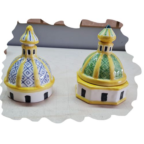 Cupola Basilica. Ceramica di vietri dipinta a mano. 2