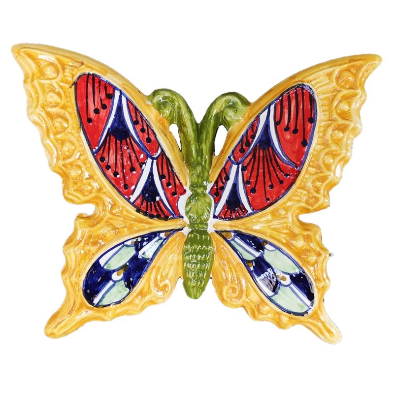 Colorful butterfly orange background...