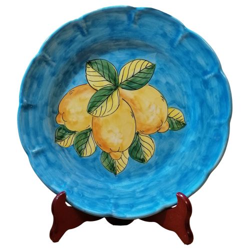 Assiette de la collection Citrons. Céramique de Vietri...