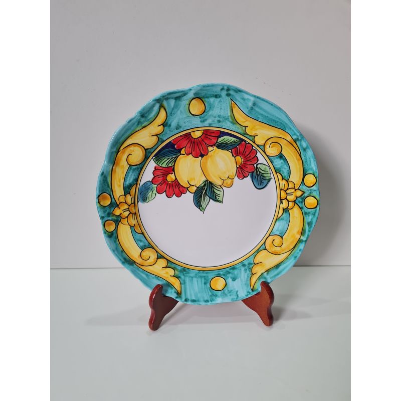 Dish, plate Double decor line, handpainted in...