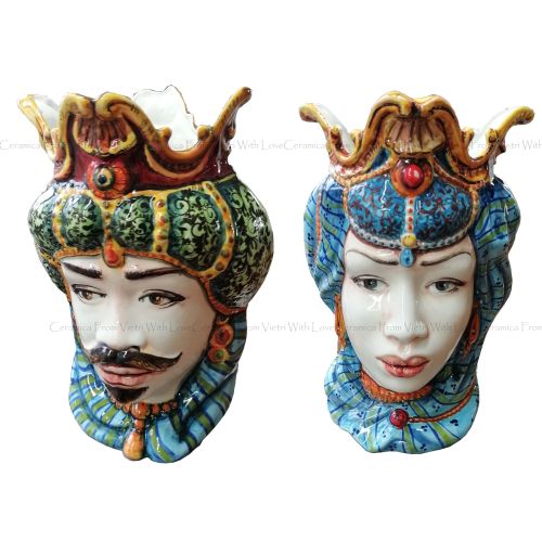 Head of Moro Vietri ceramic hand painted.