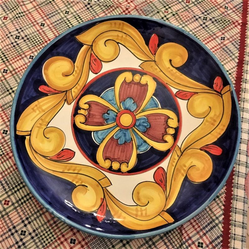 Piatto murale in Ceramica vietrese dipinta a mano. Disponibili in tanti colori e grandezze