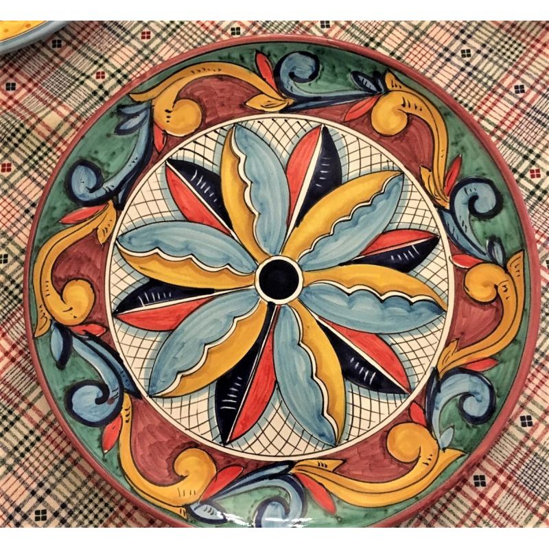 Artistic wall plate. Vietri ceramic. Hand-painted.