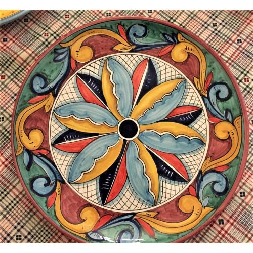 Artistic wall plate. Vietri ceramic. Hand-painted.