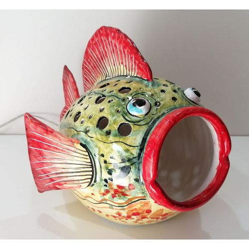 Fish. Home ornaments handpainted Vietri ceramic Furnishing items for your home