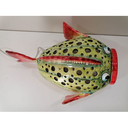 Fish. Home ornaments handpainted Vietri ceramic Furnishing items for your home