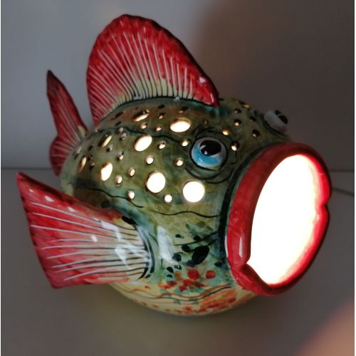 Fish. Home ornaments handpainted Vietri ceramic Furnishing items for your home