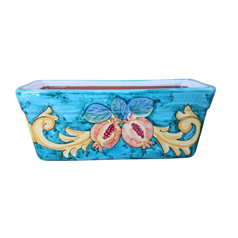 Fioriera a Cassetta Rettangolare -Fondo Verde...