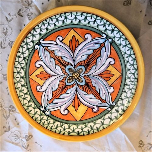 Piatto murale in Ceramica vietrese dipinta a mano. Disponibili in tanti colori e grandezze