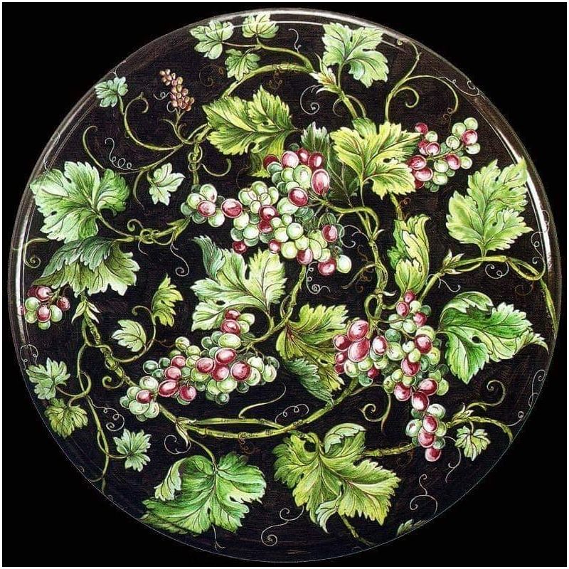 Placa de pared en Ceramica Vietrese pintada a mano. Disponible en muchos colores y tamaños