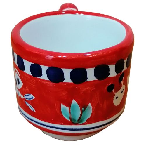 Tazzina con piattino. Linea animaletti. Ceramica di Vietri. Dipinta a mano