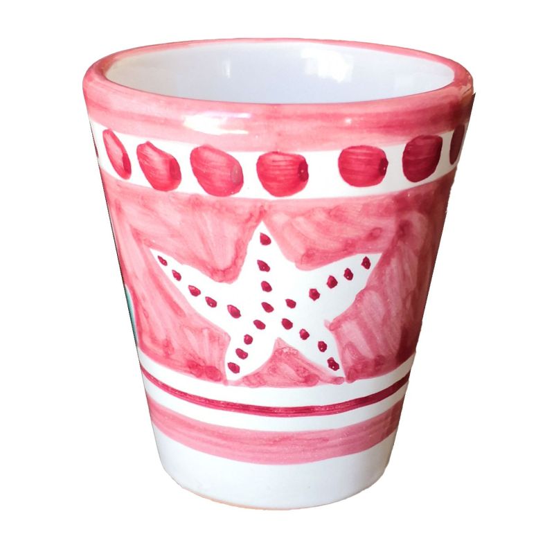 Pet line glass. Hand painted in Vietri ceramic.