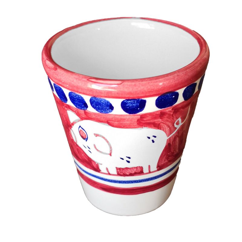 Bicchiere linea Animaletti. Dipinto a mano in...