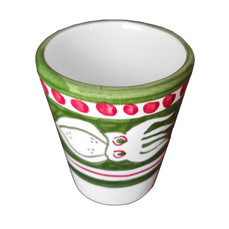 Bicchiere linea Animaletti. Dipinto a mano in...