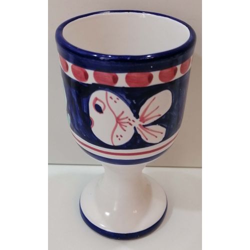 Calice. Linea Animaletti. Ceramica di Vietri. Dipinto a mano.