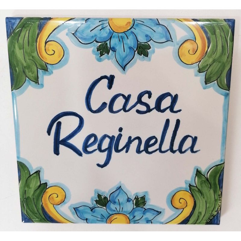 Customizable square plaque. Vietri ceramic....