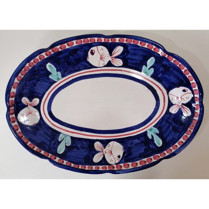 Oval scalloped serving plate. Little Animals...