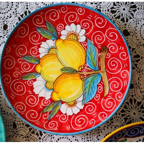 Plato mural artístico. Cerámica vietresa. Pintado a mano.