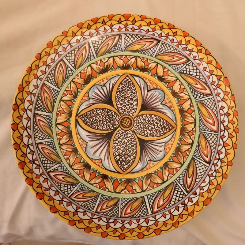 Artistic wall plate. Vietri ceramic. Hand-painted.