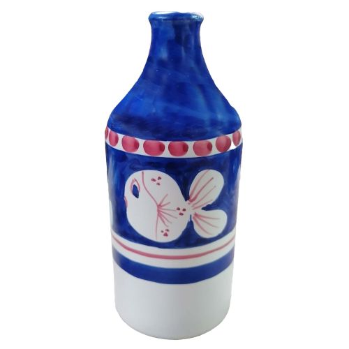 Oil bottle, animals line. handpainted Vietri ceramic.