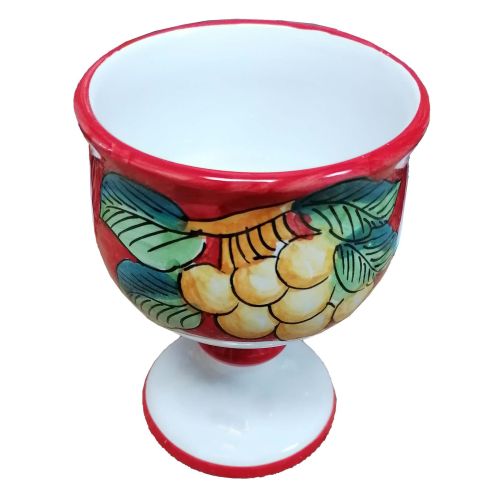 Copa línea pequeña fruta pintada a mano en cerámica Vietri.