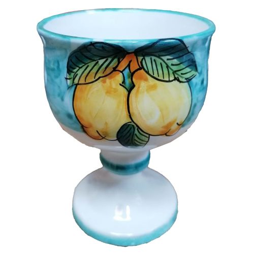 Copa línea pequeña fruta pintada a mano en cerámica Vietri.