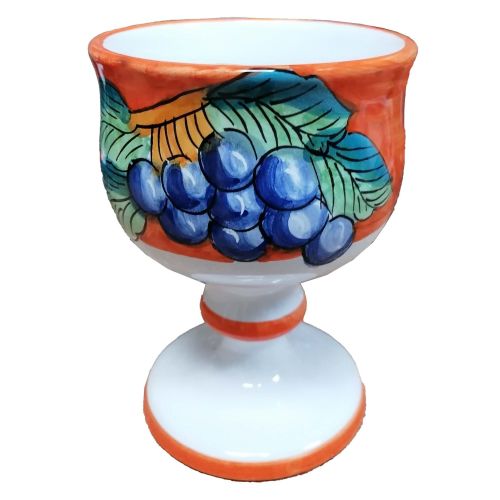 Copa línea pequeña fruta pintada a mano en cerámica Vietri.