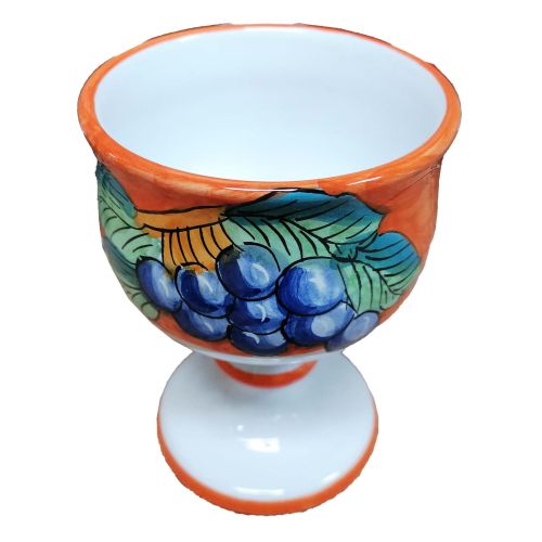 Copa línea pequeña fruta pintada a mano en cerámica Vietri.