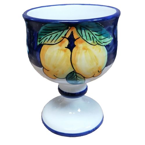 Calice linea Fruttina dipinto a mano in ceramica vietrese.