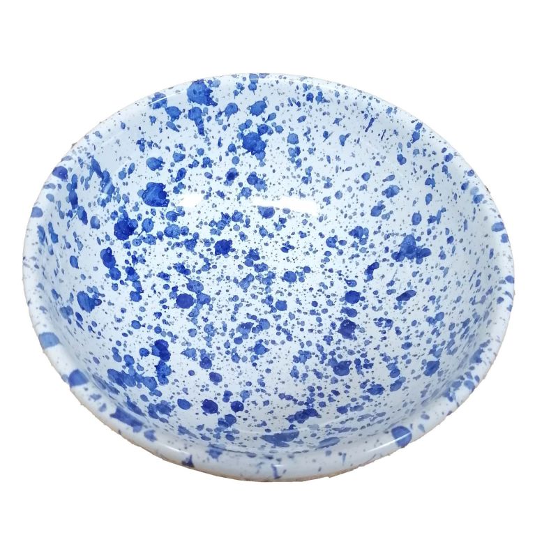 Smooth soup bowl. Splattered. Modern line....