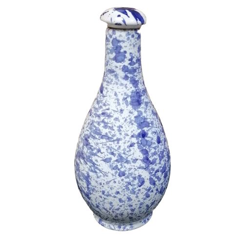 Aceitera de botella. Línea moderna. Cerámica Vietri pintada a mano