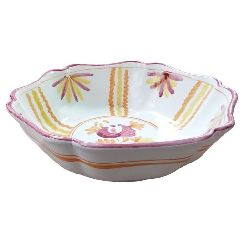 Centrotavola Insalatiera Sim, Linea Moderna. Ceramica di Vietri dipinta a mano.