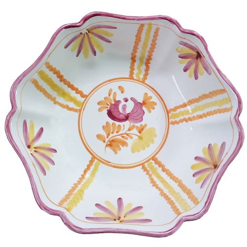 Bowl centerpiece serving dish, Modern Line. handpainted Vietri ceramic