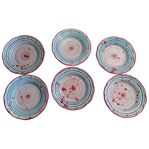 Assiette collection Moderne. Éclaboussée. Céramique de Vietri peinte à la main. Creuses, plates, dessert ou présentation.