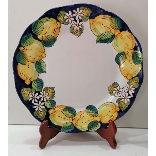 Teller. Linie Top. Zitronen und Orangenblüten. Vietri-Keramik. Suppen-, Speise-, Dessert- oder Platzteller.