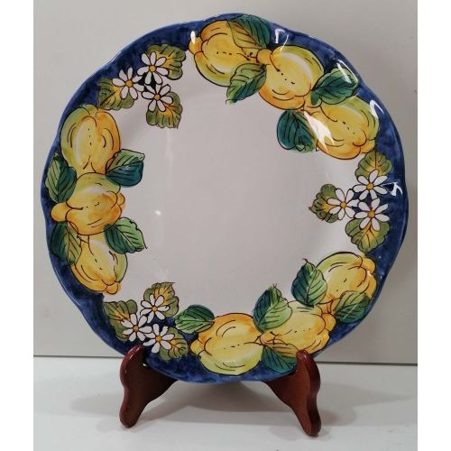 Piatto linea Top Limoni e Zagare Ceramica di Vietri. Disponibile fondo, piano, frutta/dolce o sottopiatto
