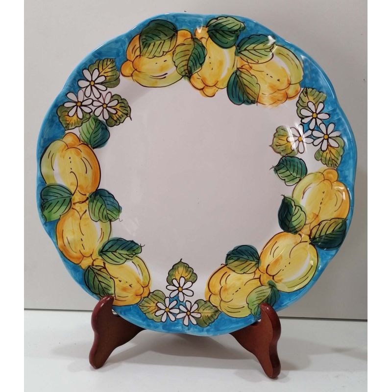 Piatto linea Top Limoni e Zagare Ceramica di Vietri. Disponibile fondo, piano, frutta/dolce o sottopiatto