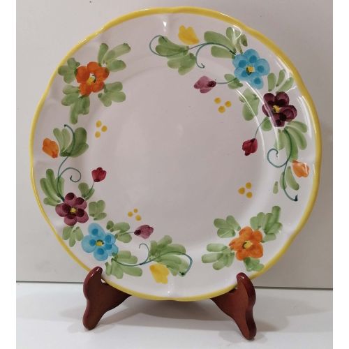 Assiette. Ligne Printemps. Céramique de Vietri. Peinte à la main. Disponible plate, creuse, dessert ou sous-assiette.