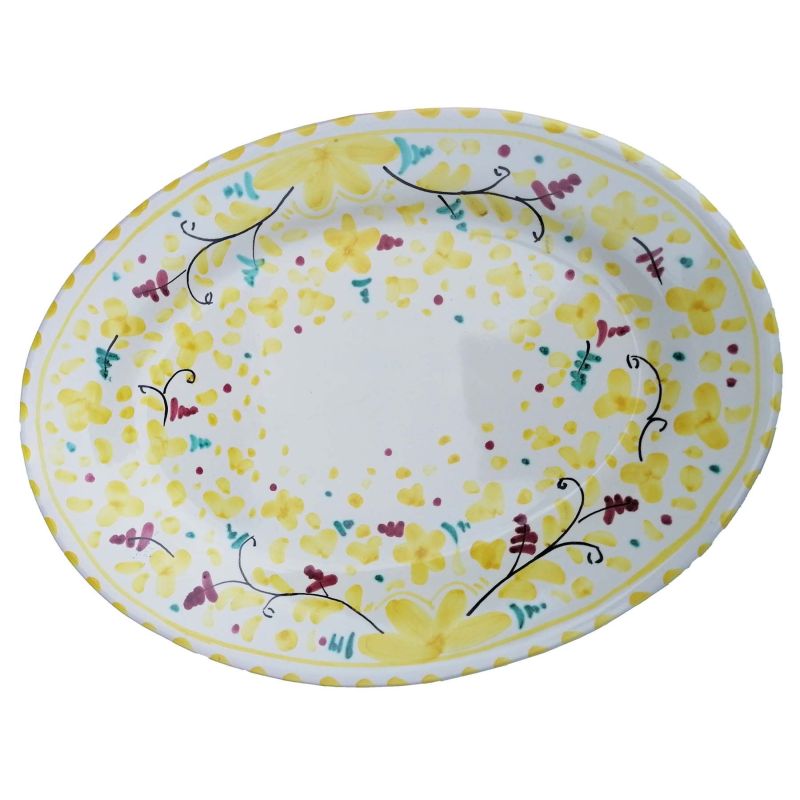 Linea Ristoranti Big Mama- Piatto vassoio ovale ovalina piatto da portata. Ceramica di Vietri