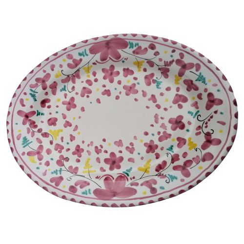 Linea Ristoranti Big Mama- Piatto vassoio ovale ovalina piatto da portata. Ceramica di Vietri. Dipinta a mano