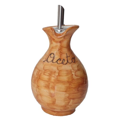 Oil cruet bottle Brushed line. Hand painted Vietri ceramic