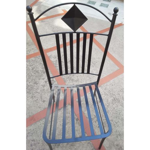 Wrought iron chair with inlay Tile hand made