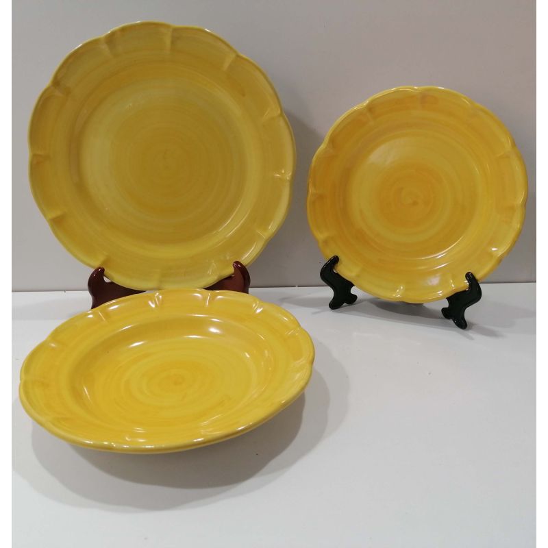 Tris Piatti linea Pennellato Scegli il tuo preferito - Ceramica di Vietri dipinta a mano