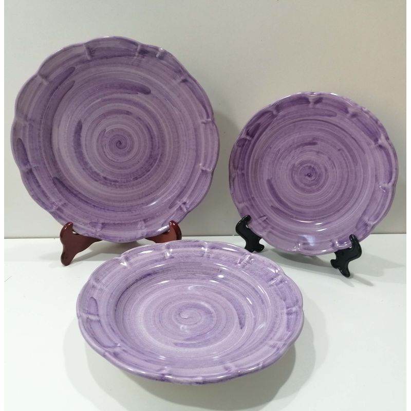 Tris Piatti linea Pennellato Scegli il tuo preferito - Ceramica di Vietri dipinta a mano