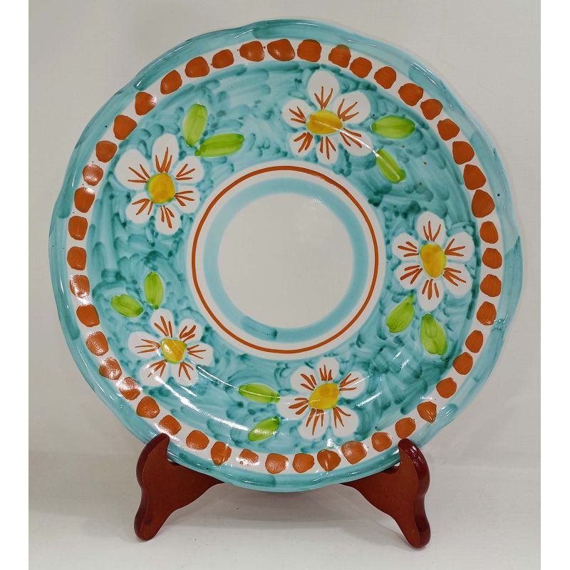 Dish, plate Flowers line. handpainted Vietri...
